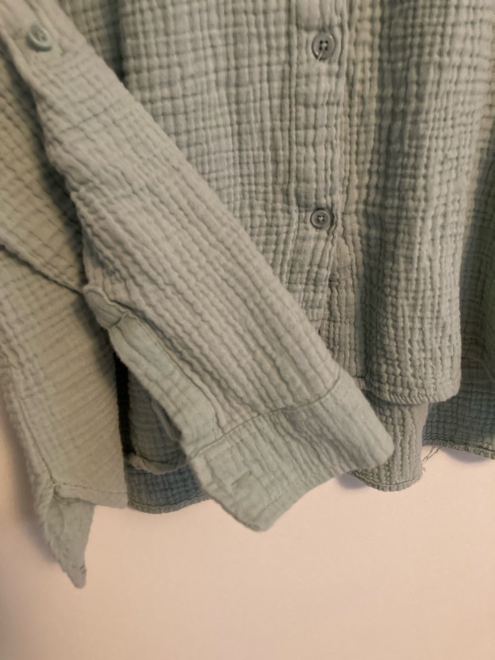 Anne Klein Lightweight Gauze Top in Sage - Picture 5 of 7